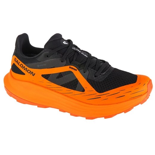 Buty Salomon Ultra Flow Gtx 474740 czarno-pomarańczowe czarne ze sklepu ButyModne.pl w kategorii Buty sportowe męskie - zdjęcie 178226882