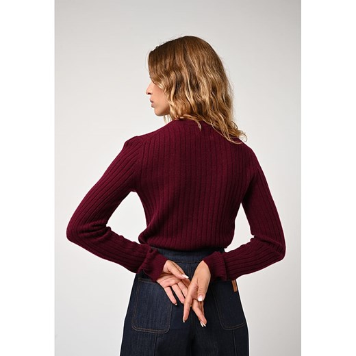 AUTHENTIC CASHMERE Kaszmirowy sweter &quot;Bella&quot; w kolorze bordowym XL wyprzedaż Limango Polska