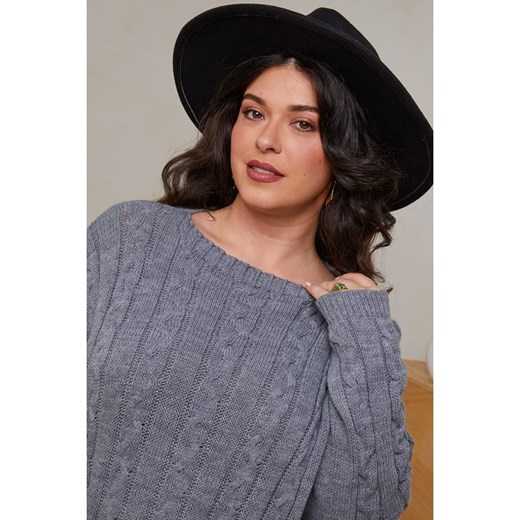 Curvy Lady Sukienka dzianinowa w kolorze szarym Curvy Lady 40/42 okazyjna cena Limango Polska