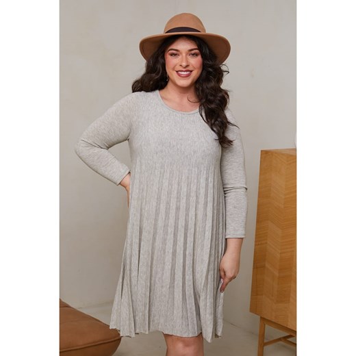 Curvy Lady Sukienka w kolorze szarym ze sklepu Limango Polska w kategorii Sukienki - zdjęcie 178227924