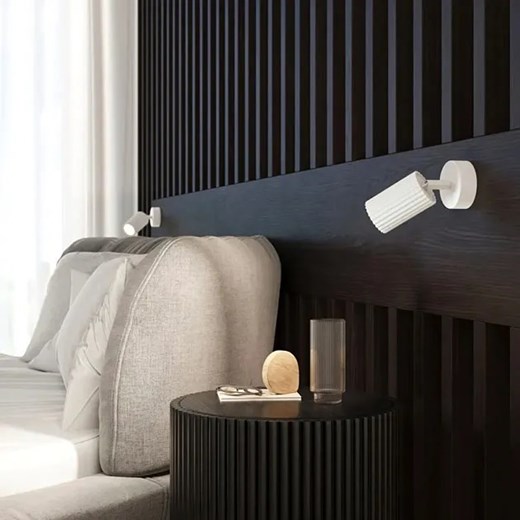 Biały metalowy nowoczesny kinkiet - D290-Avium Lumes One Size Edinos.pl