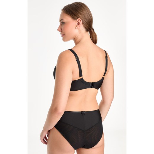 Biustonosz miękki soft typu plunge czarny Rina B162, Kolor czarny, Rozmiar 65E, Ewa Bien ze sklepu Intymna w kategorii Biustonosze - zdjęcie 178228660