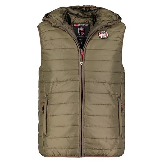 Geographical Norway Kamizelka pikowana &quot;Vamigo&quot; w kolorze khaki ze sklepu Limango Polska w kategorii Kamizelki męskie - zdjęcie 178228922