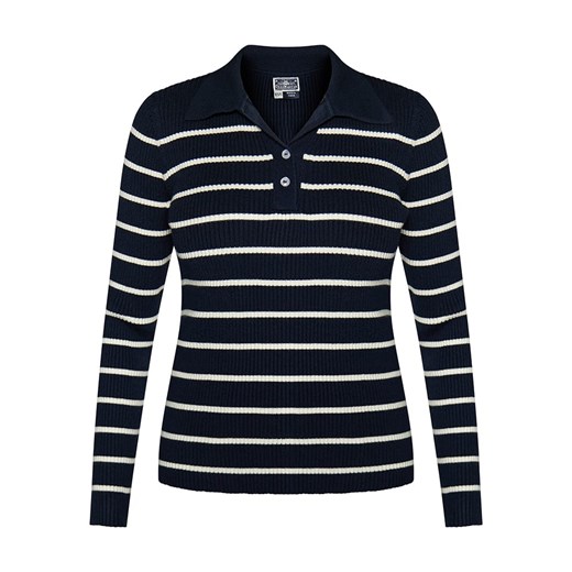 DreiMaster Sweter w kolorze granatowo-białym Dreimaster M/L promocja Limango Polska