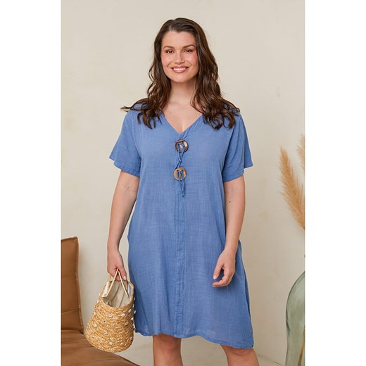 Curvy Lady Sukienka w kolorze błękitnym Curvy Lady 44/46 Limango Polska okazja
