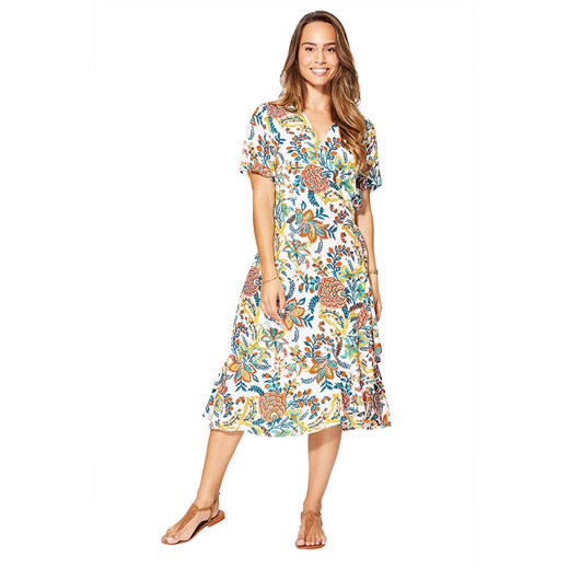 Aller Simplement Sukienka w kolorze białym ze wzorem ze sklepu Limango Polska w kategorii Sukienki - zdjęcie 178230264