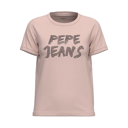 Pepe Jeans Koszulka w kolorze beżowym ze sklepu Limango Polska w kategorii Bluzki damskie - zdjęcie 178230691