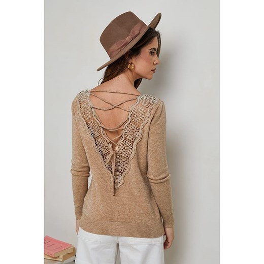 Soft Cashmere Sweter w kolorze karmelowym Soft Cashmere 34/36 wyprzedaż Limango Polska