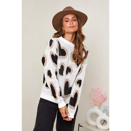 L&apos;armoire de Suzette Sweter w kolorze kremowo-czarnym L'armoire De Suzette 36/38 promocyjna cena Limango Polska