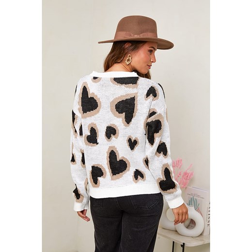 L&apos;armoire de Suzette Sweter w kolorze kremowo-czarnym L'armoire De Suzette 36/38 okazja Limango Polska