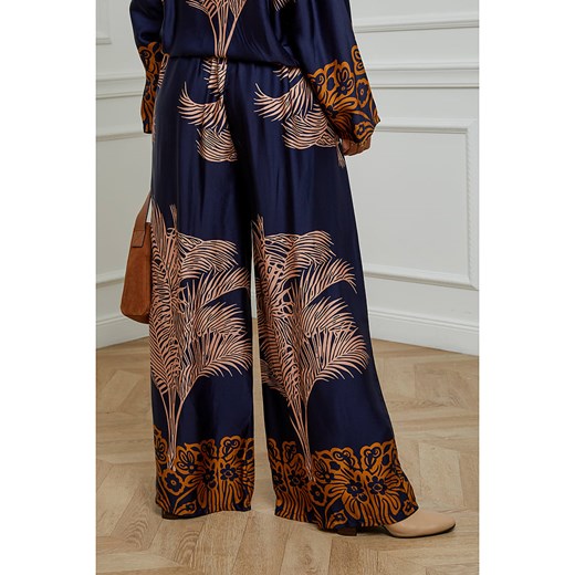 L&apos;armoire de Suzette Spodnie w kolorze granatowo-brązowym L'armoire De Suzette 34/36 wyprzedaż Limango Polska