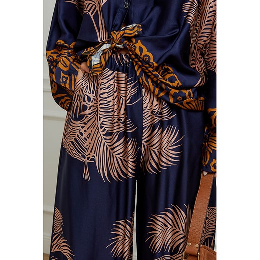 L&apos;armoire de Suzette Spodnie w kolorze granatowo-brązowym L'armoire De Suzette 34/36 Limango Polska okazyjna cena