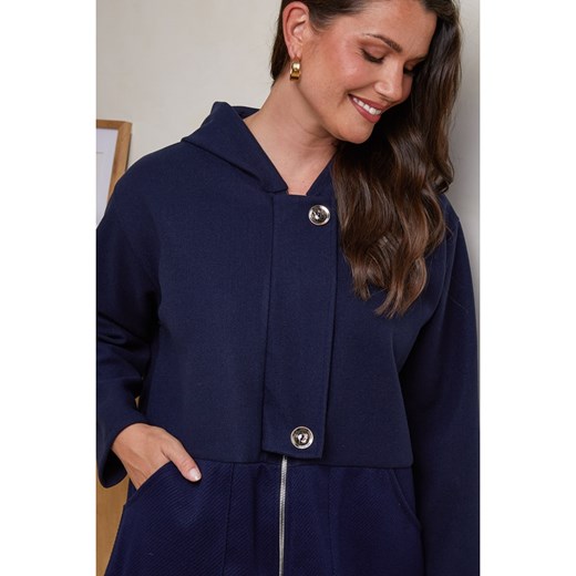 Curvy Lady Płaszcz w kolorze granatowym Curvy Lady 44/46 promocja Limango Polska