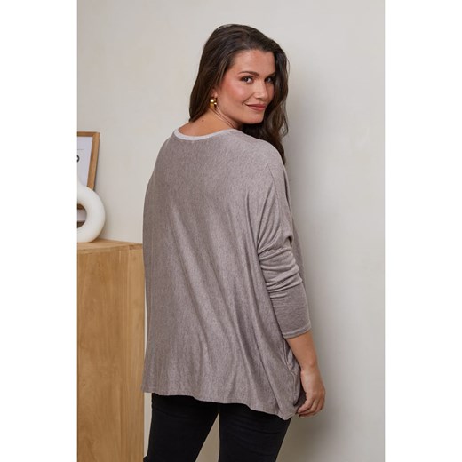 Curvy Lady Sweter w kolorze jasnobrązowym Curvy Lady 44/46 okazyjna cena Limango Polska