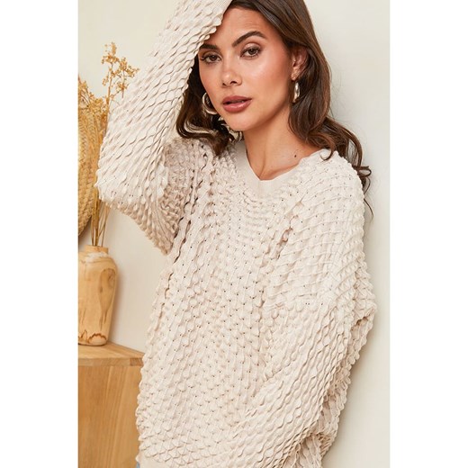 Soft Cashmere Sweter w kolorze beżowym Soft Cashmere 34/36 okazja Limango Polska