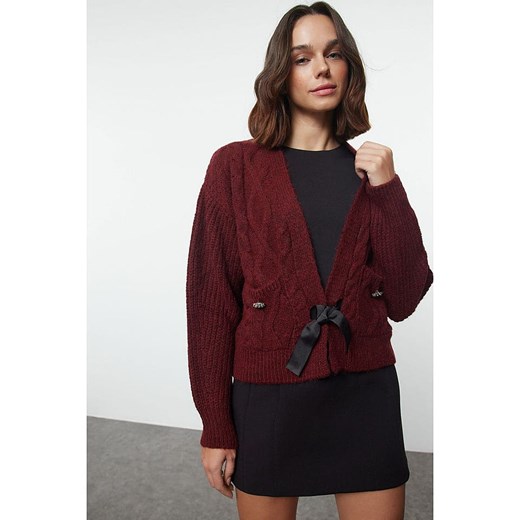 trendyol Kardigan w kolorze bordowym Trendyol M okazja Limango Polska