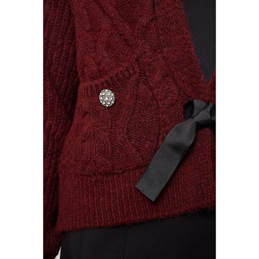 trendyol Kardigan w kolorze bordowym Trendyol M wyprzedaż Limango Polska