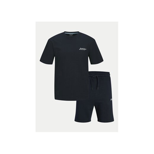 Jack&Jones Komplet t-shirt i szorty sportowe Beau 12277466 Granatowy Relaxed Fit ze sklepu MODIVO w kategorii Spodenki męskie - zdjęcie 178238263