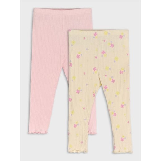 Sinsay - Legginsy 2 pack - różowy ze sklepu Sinsay w kategorii Odzież dla niemowląt - zdjęcie 178243031