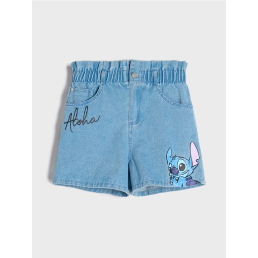 Sinsay - Szorty jeansowe Stitch - niebieski Sinsay 146 Sinsay