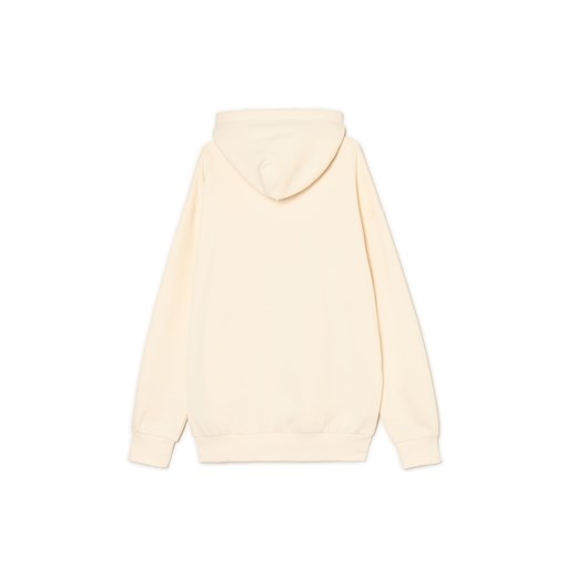 Cropp - Kremowa bluza z aplikacją na troczkach - kremowy Cropp M Cropp