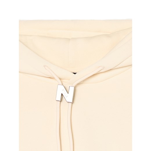 Cropp - Kremowa bluza z aplikacją na troczkach - kremowy Cropp L Cropp