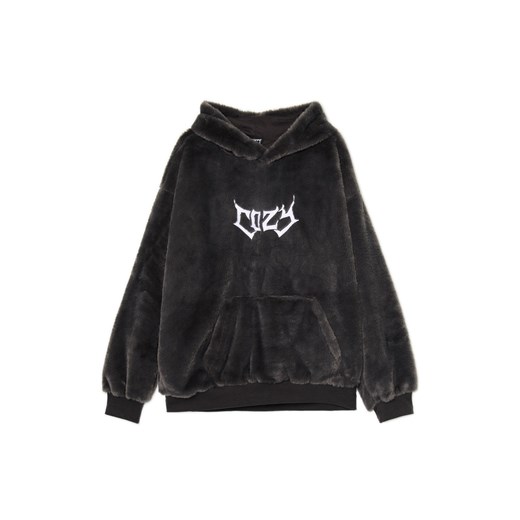 Cropp - Czarna polarowa bluza z aplikacją - czarny Cropp XL Cropp