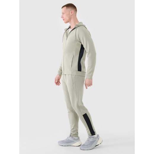 Męska bluza treningowa 4F 4FWSS25TFSWM513 - oliwkowa ze sklepu Sportstylestory.com w kategorii Bluzy męskie - zdjęcie 178243640