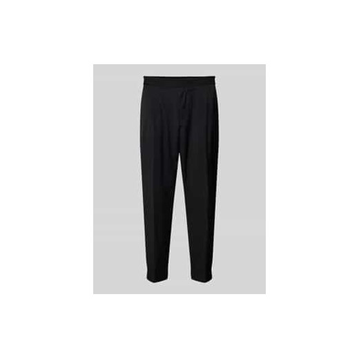 Spodnie materiałowe o kroju tapered fit z elastycznym pasem ze sklepu Peek&Cloppenburg  w kategorii Spodnie męskie - zdjęcie 178243751