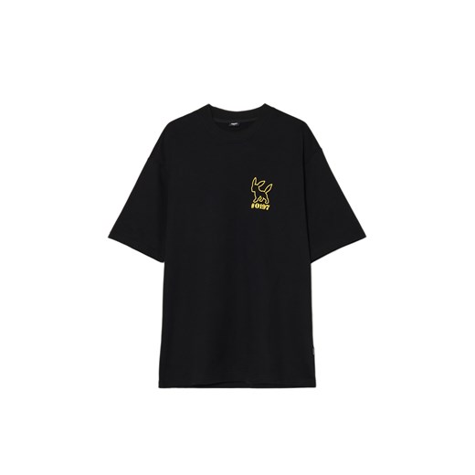 Cropp - Czarny T-shirt Pokémon Umbreon - czarny ze sklepu Cropp w kategorii T-shirty męskie - zdjęcie 178243903