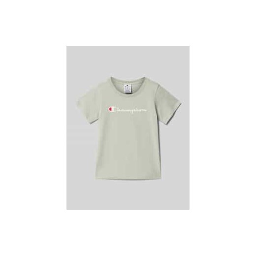 T-shirt z nadrukiem z logo ze sklepu Peek&Cloppenburg  w kategorii Bluzki dziewczęce - zdjęcie 178244394
