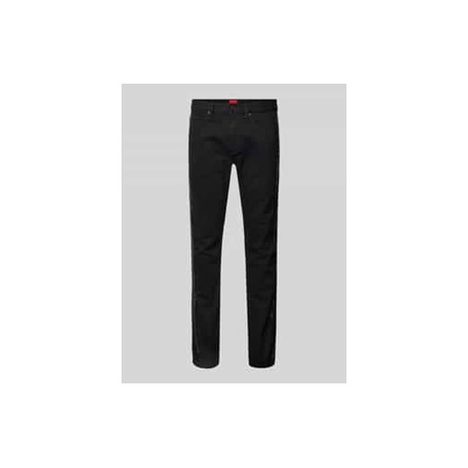 Jeansy o kroju slim fit z cekinowym obszyciem model ‘HUGO 708’ ze sklepu Peek&Cloppenburg  w kategorii Jeansy męskie - zdjęcie 178244443
