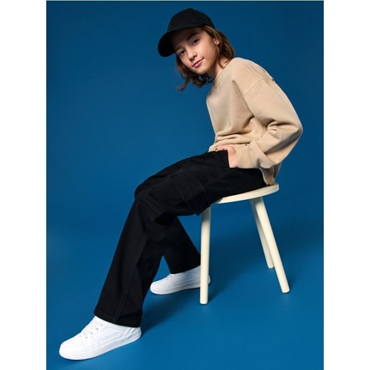 Sinsay - Jeansy loose fit cargo - czarny ze sklepu Sinsay w kategorii Spodnie chłopięce - zdjęcie 178252840
