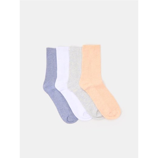 Sinsay - Skarpetki 4 pack - błękitny ze sklepu Sinsay w kategorii Skarpetki damskie - zdjęcie 178252844