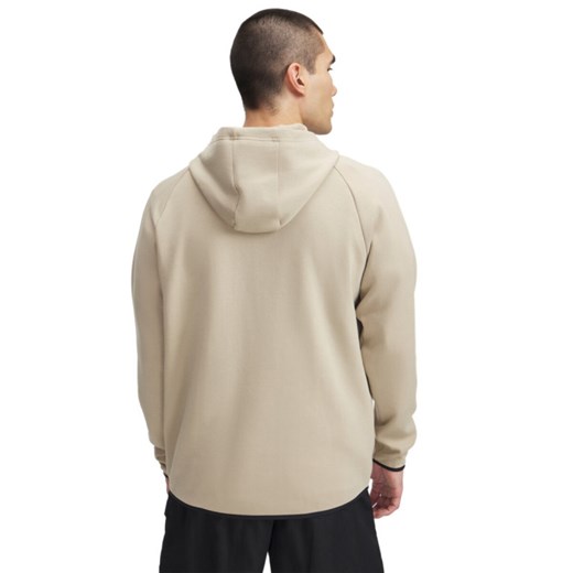 Męska bluza treningowa nierozpinana z kapturem Under Armour UA Unstoppable Flc Hd Eu - beżowa ze sklepu Sportstylestory.com w kategorii Bluzy męskie - zdjęcie 178253262