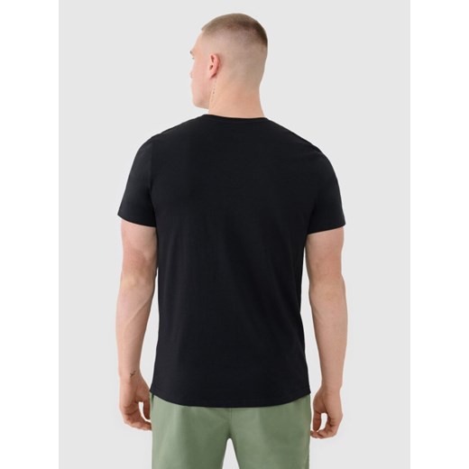 Męski t-shirt z nadrukiem 4F 4FWSS25TTSHM1974 - czarny ze sklepu Sportstylestory.com w kategorii T-shirty męskie - zdjęcie 178253364