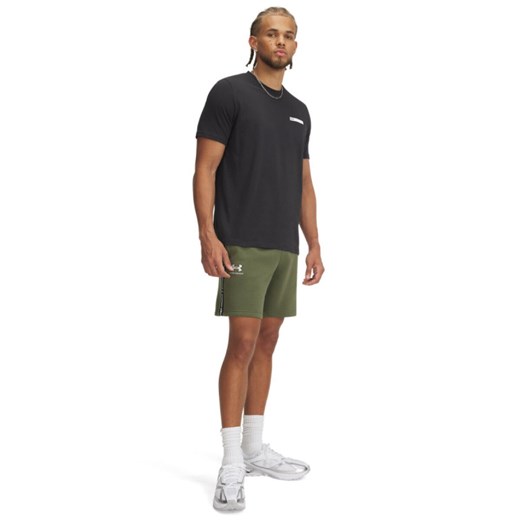Męskie spodenki dresowe Under Armour UA Icon Fleece Short Taping - zielone ze sklepu Sportstylestory.com w kategorii Spodenki męskie - zdjęcie 178253370