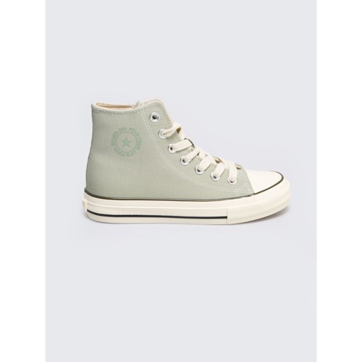 Trampki damskie wysokie pistacjowe RR274643 300 ze sklepu Big Star w kategorii Trampki damskie - zdjęcie 178253672