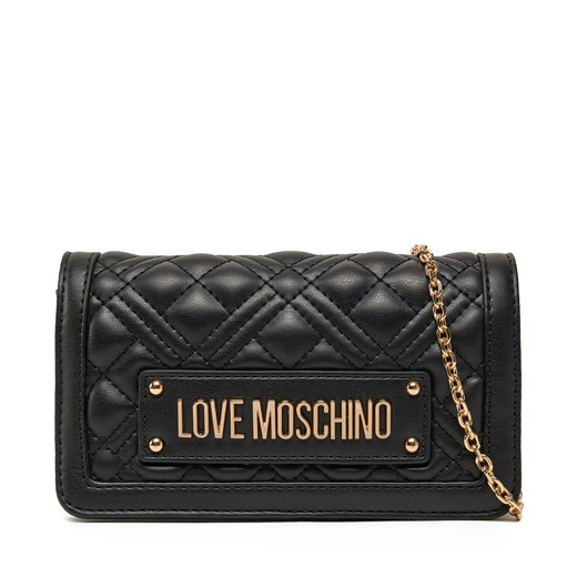Kopertówka Love Moschino elegancka czarna mała na ramię