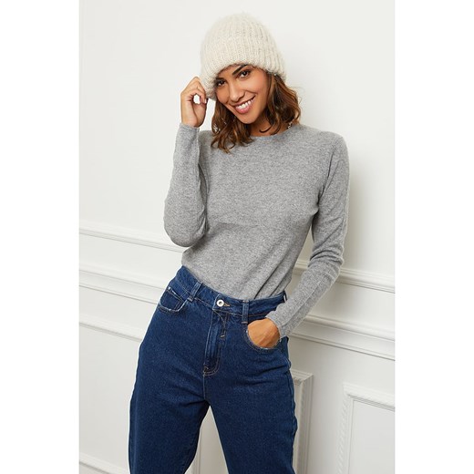 Soft Cashmere Kaszmirowy sweter w kolorze szarym ze sklepu Limango Polska w kategorii Swetry damskie - zdjęcie 178256020