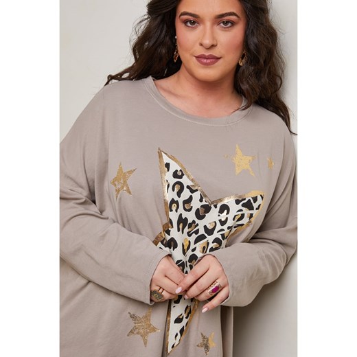 Curvy Lady Koszulka w kolorze szarobrązowym Curvy Lady 48/50 okazja Limango Polska