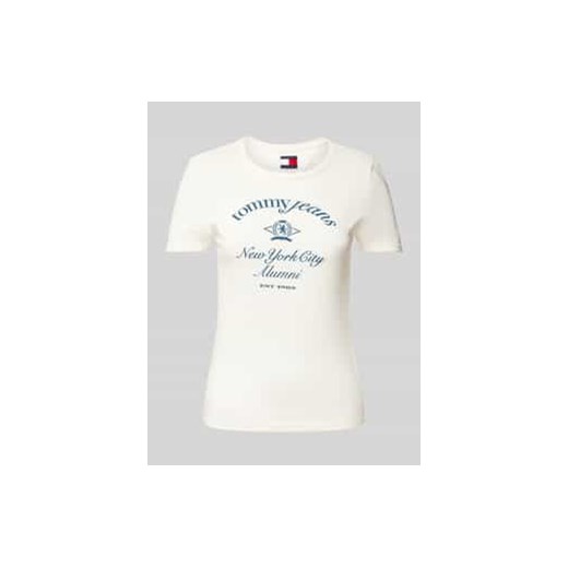 T-shirt z nadrukiem z logo ze sklepu Peek&Cloppenburg  w kategorii Bluzki damskie - zdjęcie 178257900