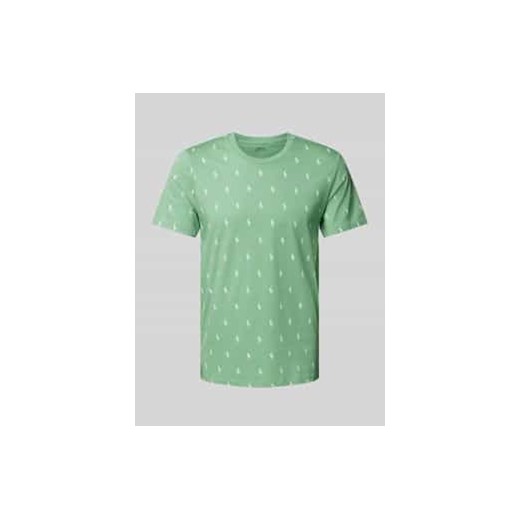 T-shirt z prążkowanym okrągłym dekoltem ze sklepu Peek&Cloppenburg  w kategorii T-shirty męskie - zdjęcie 178257924