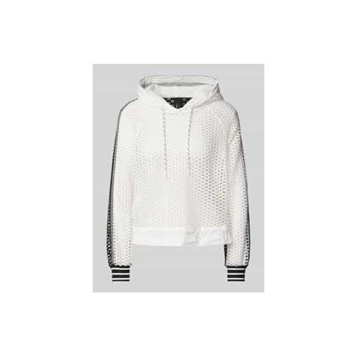 Bluza z kapturem i ażurowym wzorem ze sklepu Peek&Cloppenburg  w kategorii Bluzy damskie - zdjęcie 178257963