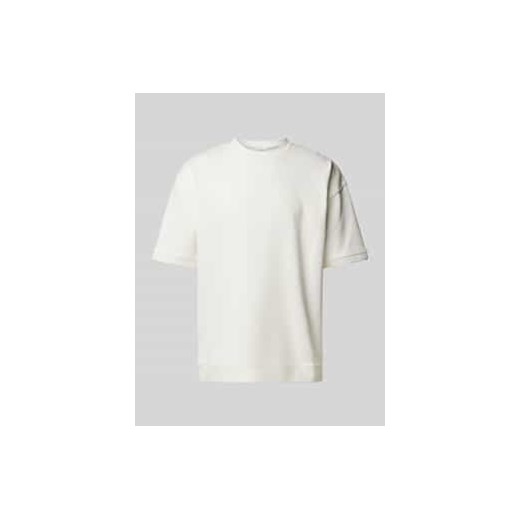 T-shirt o kroju oversized z okrągłym,prążkowanym dekoltem ze sklepu Peek&Cloppenburg  w kategorii T-shirty męskie - zdjęcie 178258060