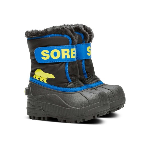 Sorel Botki zimowe &quot;Snow Commander&quot; w kolorze czarno-niebieskim ze sklepu Limango Polska w kategorii Buty zimowe dziecięce - zdjęcie 178259510