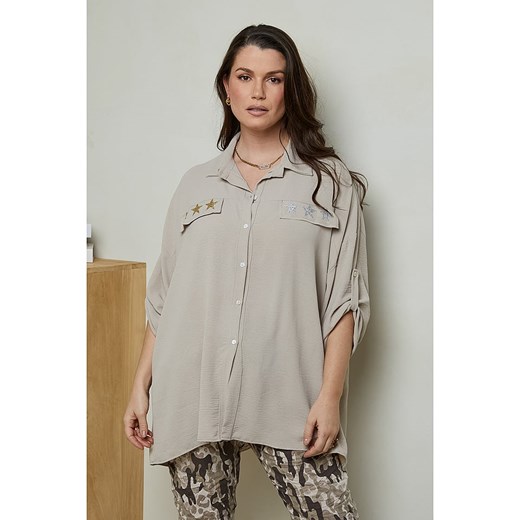 Curvy Lady Koszula w kolorze beżowym ze sklepu Limango Polska w kategorii Koszule damskie - zdjęcie 178259521