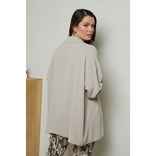 Curvy Lady Koszula w kolorze beżowym Curvy Lady 40/42 Limango Polska okazyjna cena