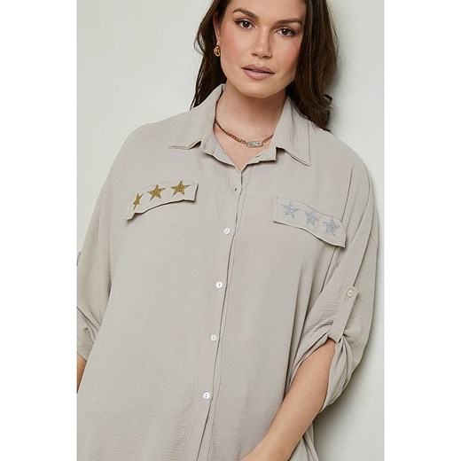 Curvy Lady Koszula w kolorze beżowym Curvy Lady 40/42 okazja Limango Polska