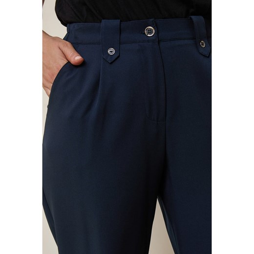 Curvy Lady Spodnie w kolorze granatowym Curvy Lady 40/42 okazja Limango Polska